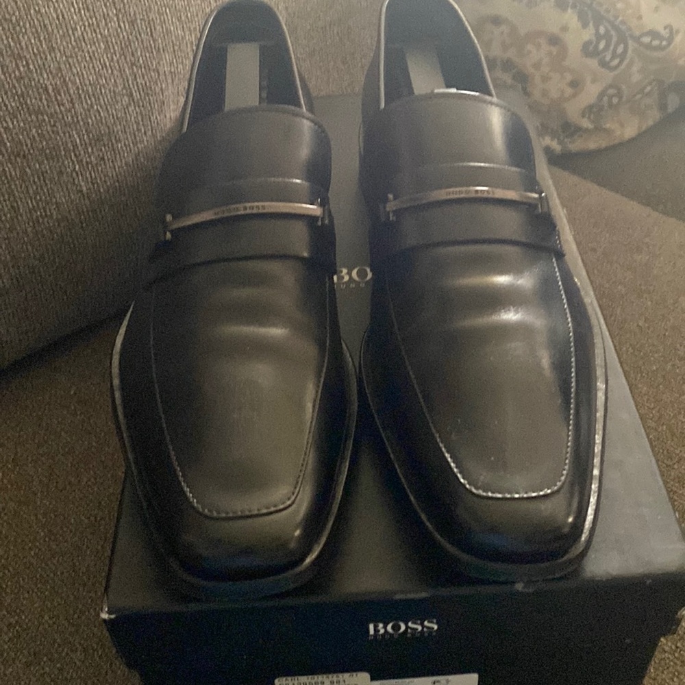 Mens Black leather dress shoe